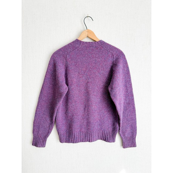 O'Connell's Vintage Purple 100% Shetland Wool Crewneck Sweater Size 38 Small - Picture 5 of 5
